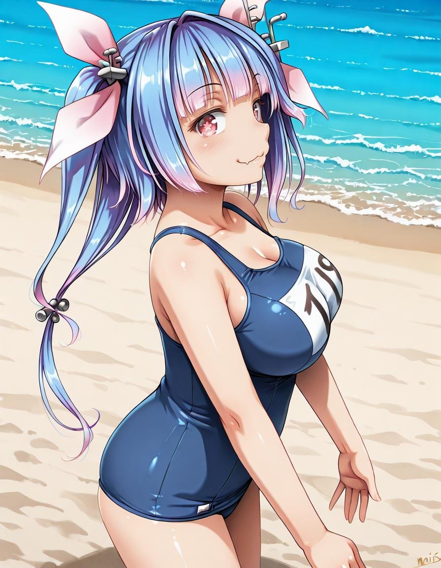 nois,  i-19 \(kancolle\),  beach by BigGuss  on Tensor.Art