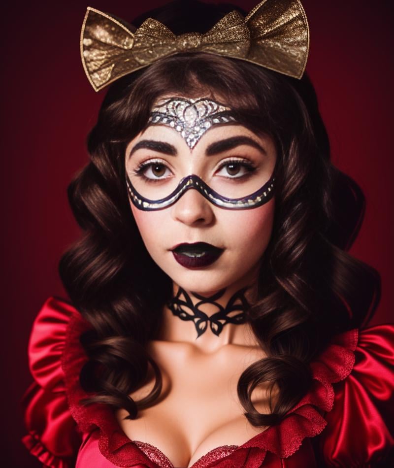 portrait closeup shot of woman wearing skull face paint costume,  8k,  super detailed by Shurik on Tensor.Art
