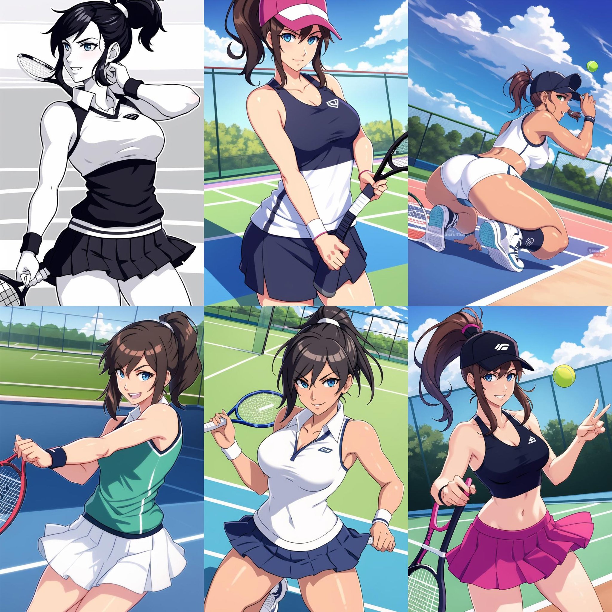 woman playing tennis by Shurik on Tensor.Art