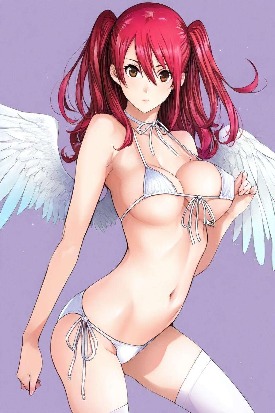 erika kuramoto,  twintails,  red hair by zura_janai on Tensor.Art