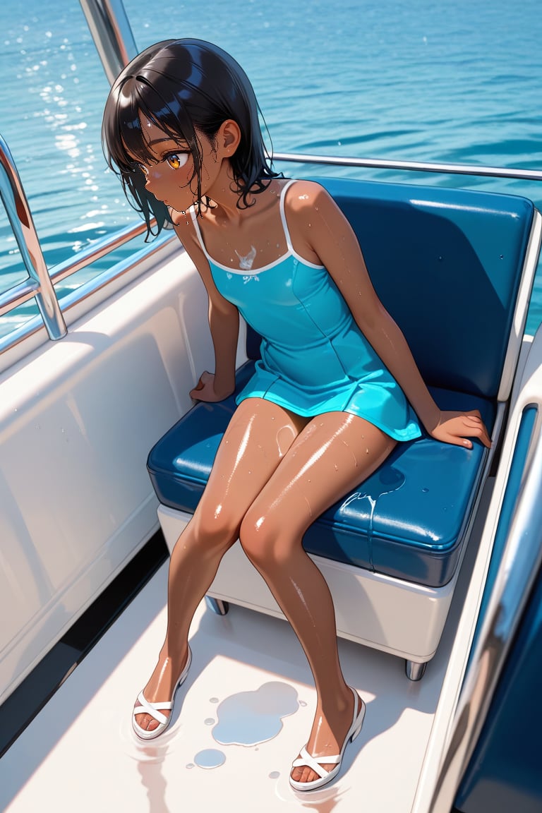1girl,  short dress,  sitting on chair by Dima on Tensor.Art