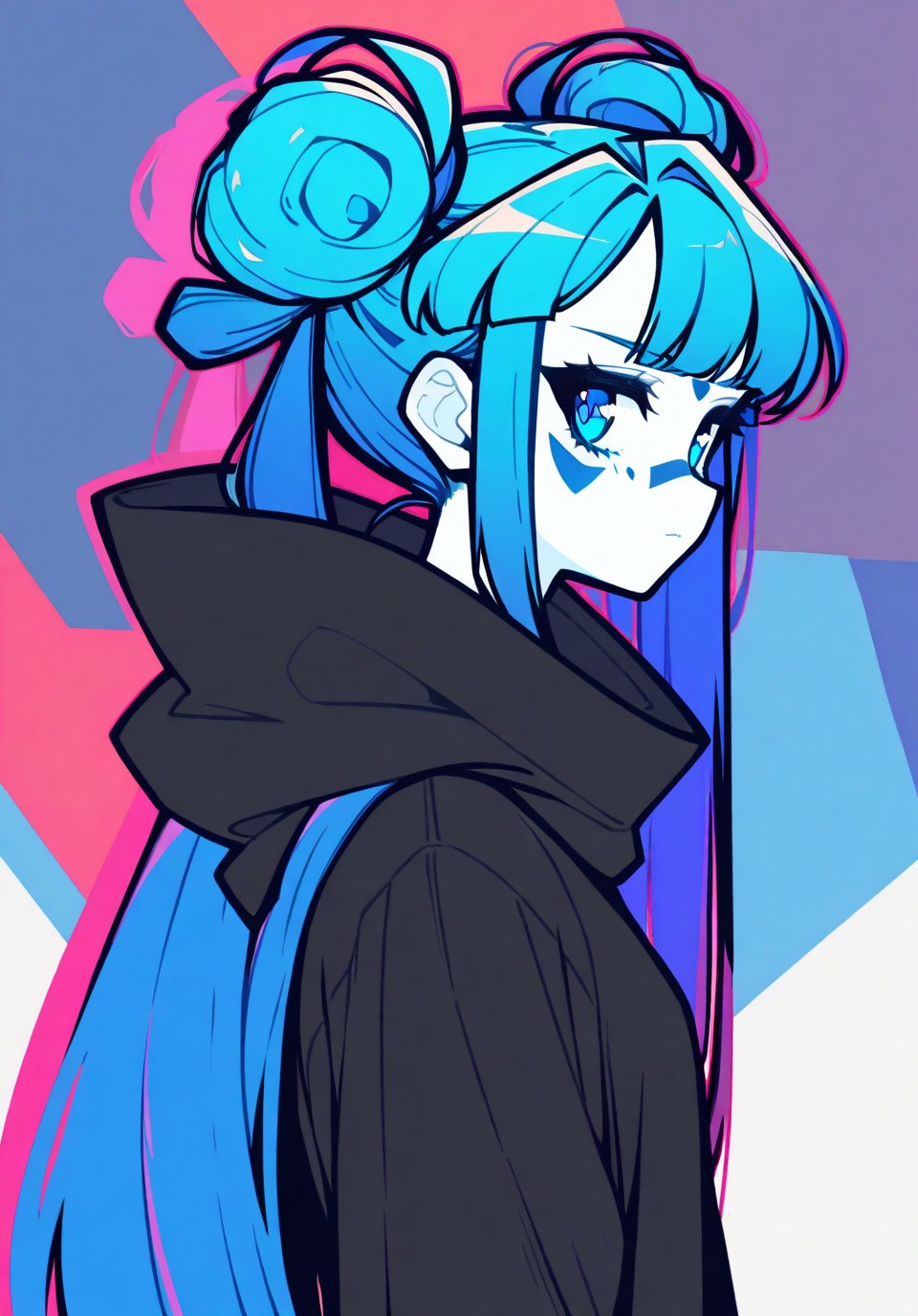 1girl,  blue hair,  blue eyes by RED FIRE on Tensor.Art