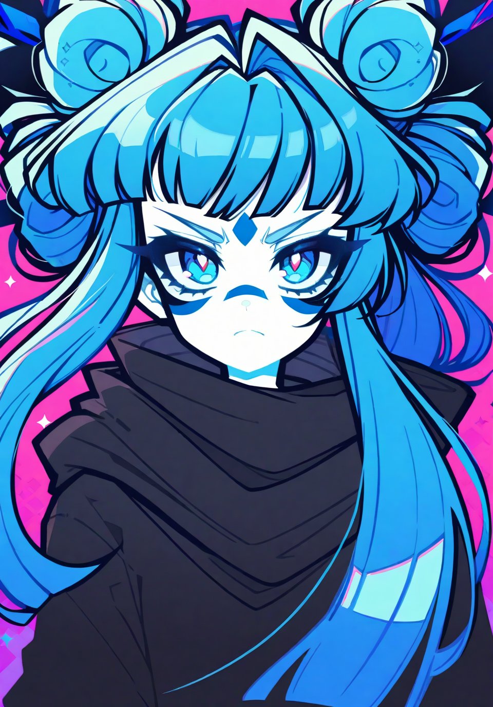 1girl,  blue hair,  blue eyes by RED FIRE on Tensor.Art