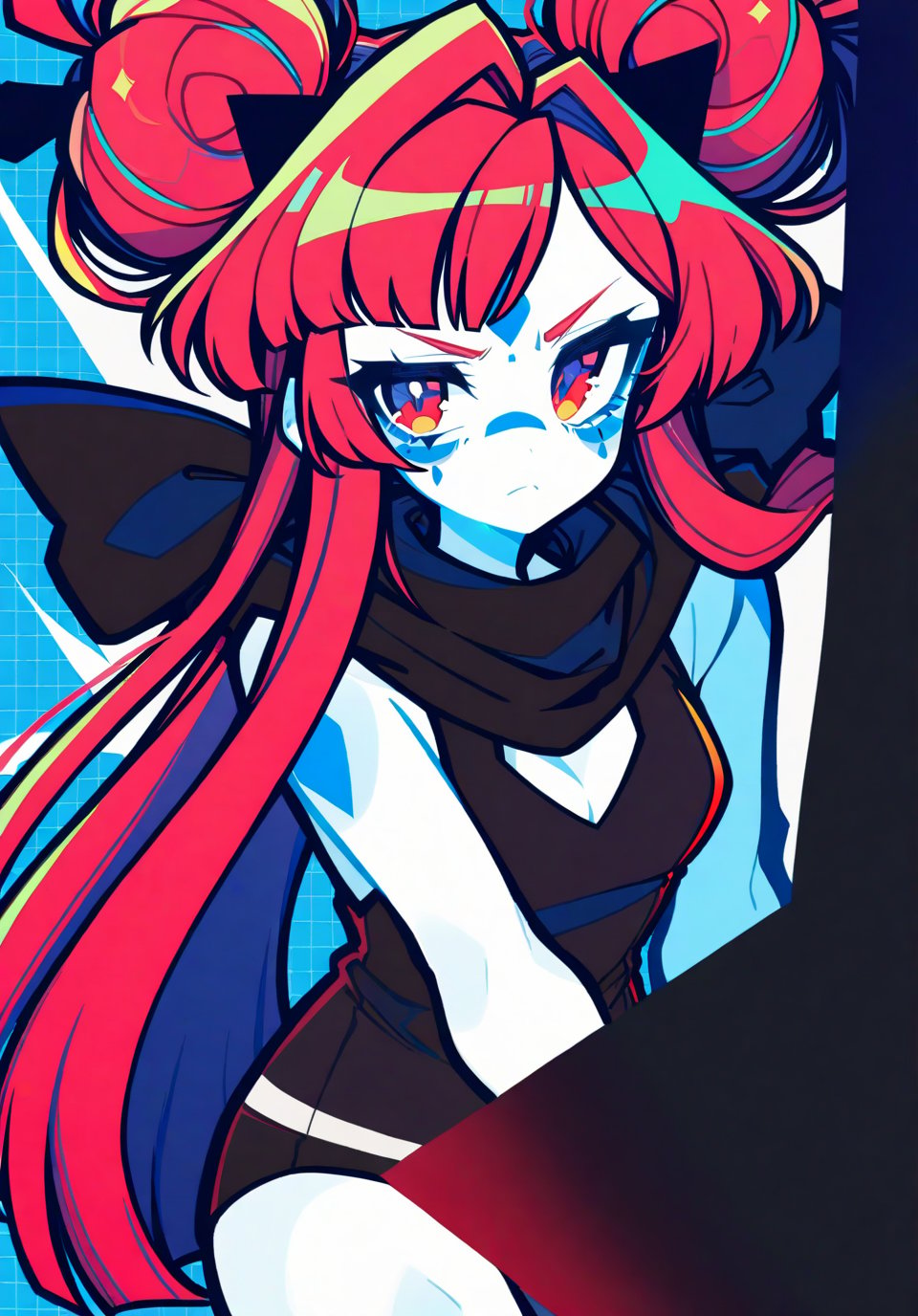 1girl,  red hair,  red eyes by RED FIRE on Tensor.Art