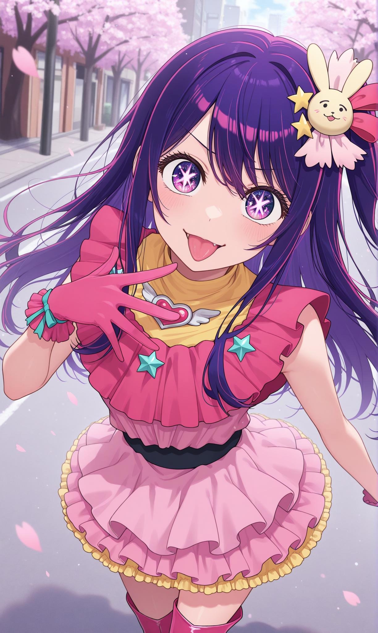 hoshino ai,  purple hair,  long hir by scarxzys_ on Tensor.Art