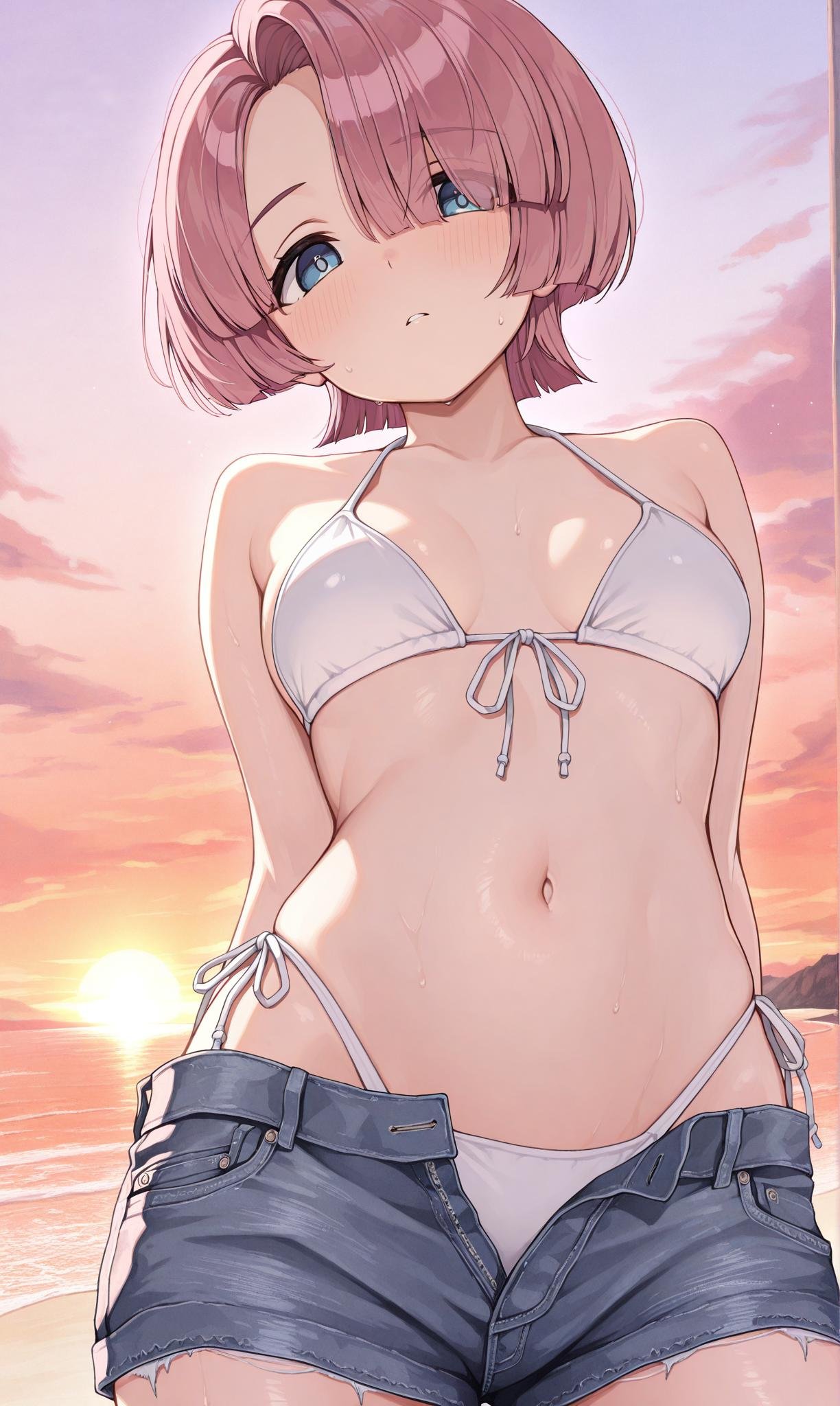 arimura mao,  asymmetrical bangs,  hair over one eye by scarxzys_ on Tensor.Art