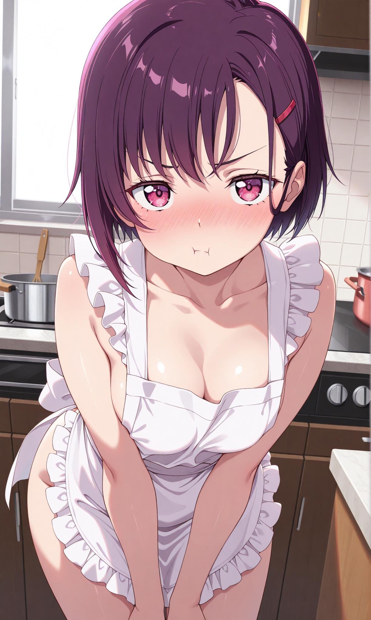 mikazuki shizuka,  purple hair,  pink eyes by scarxzys_ on Tensor.Art
