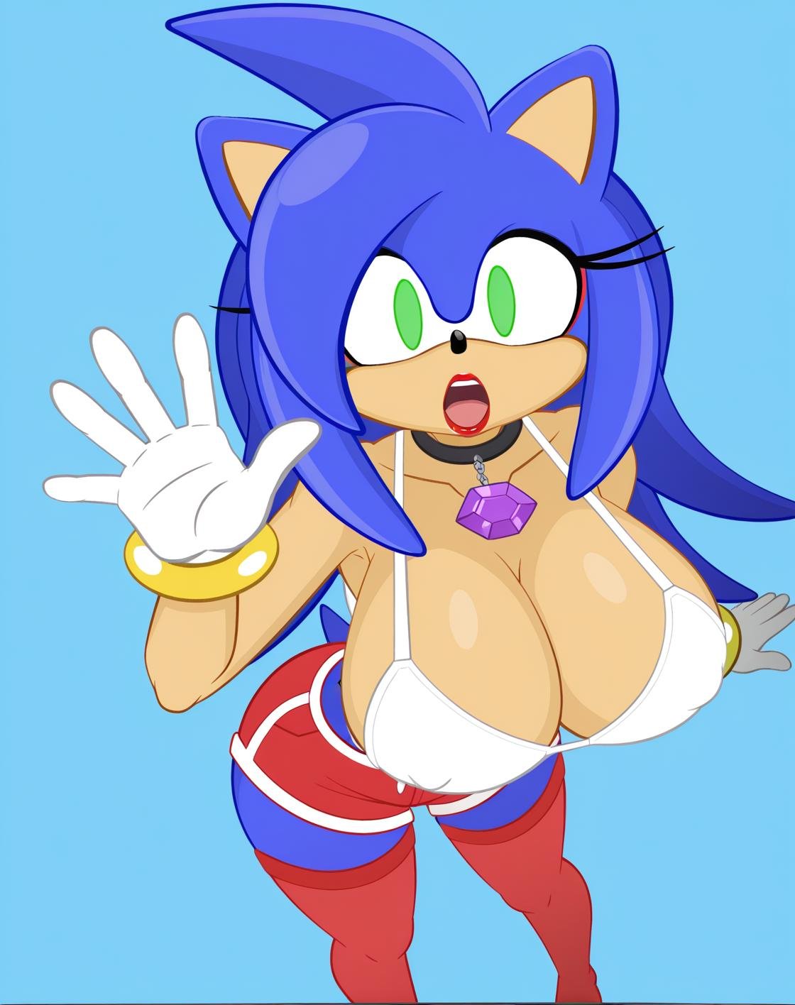 ctrlz,  large breasts,  sanic_the_hedgehog by Vasalion on Tensor.Art