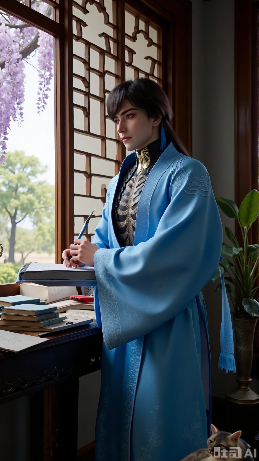 ancient Chinese youth,  tall and slender,  hanfu by OpenArt on Tensor.Art