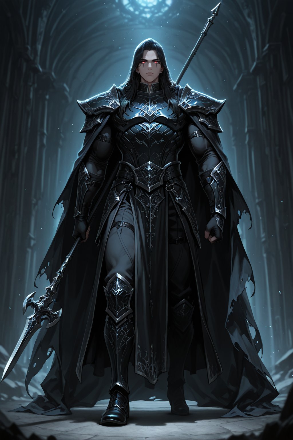 ......... ),  shadow general,  black hair with silver streaks by *Devin* on Tensor.Art