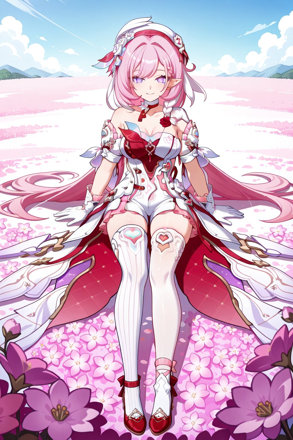 flower field,  flower field,  Thigh exposed by lijia on Tensor.Art