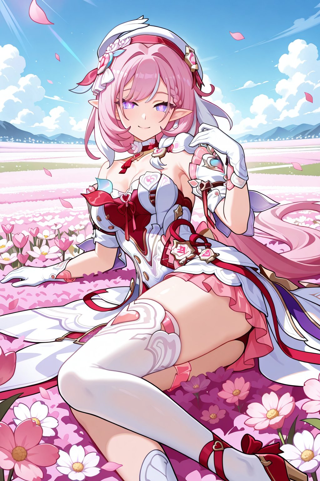 flower field,  flower field,  Thigh exposed by lijia on Tensor.Art