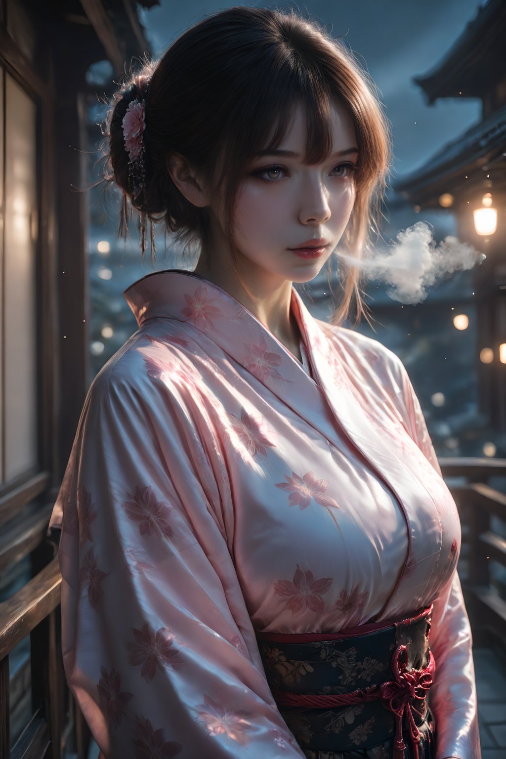 ...........photorealistic,  realistic,  Incredibly beautiful girl in a sakura kimono by *Devin* on Tensor.Art