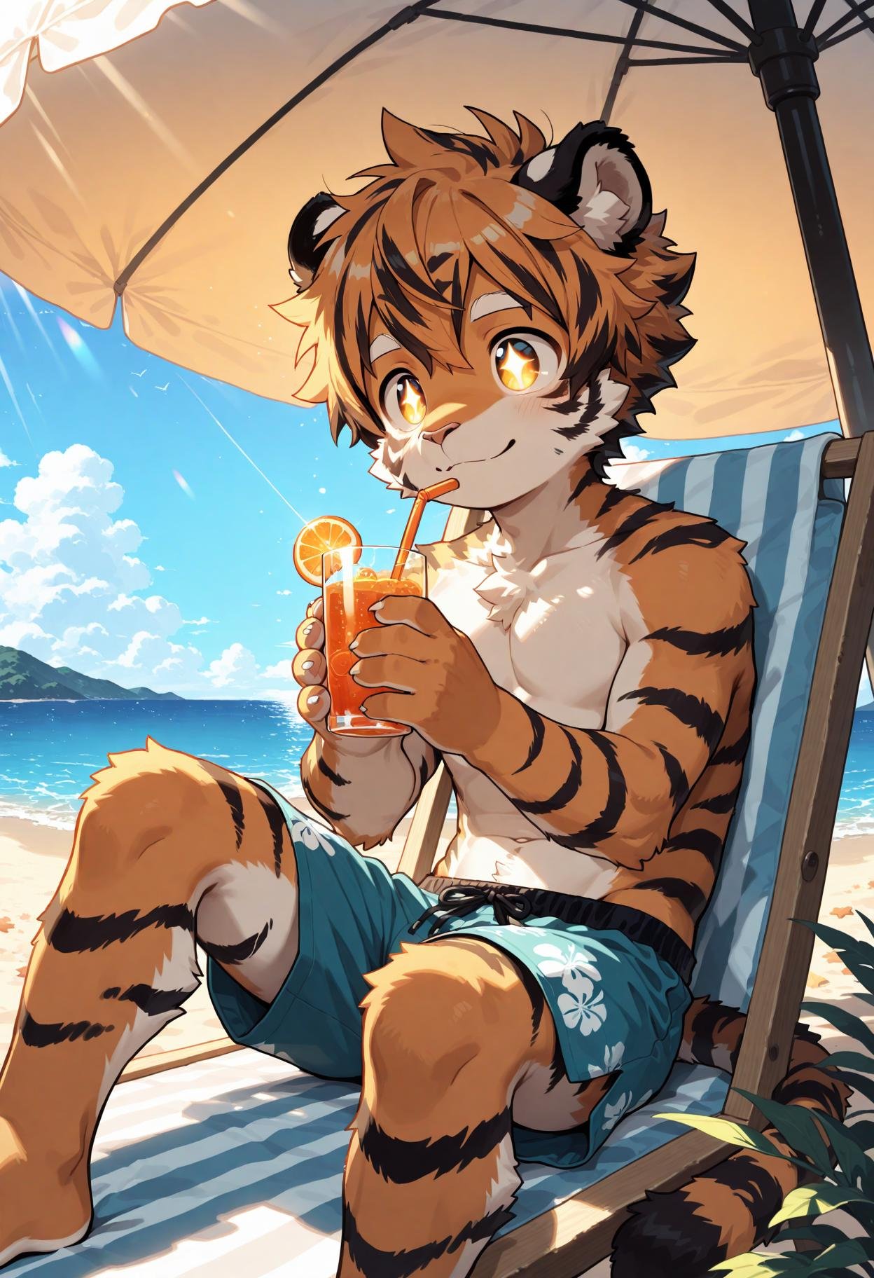 male tiger furry,  teenage boy,  young male by ReedVaughn on Tensor.Art