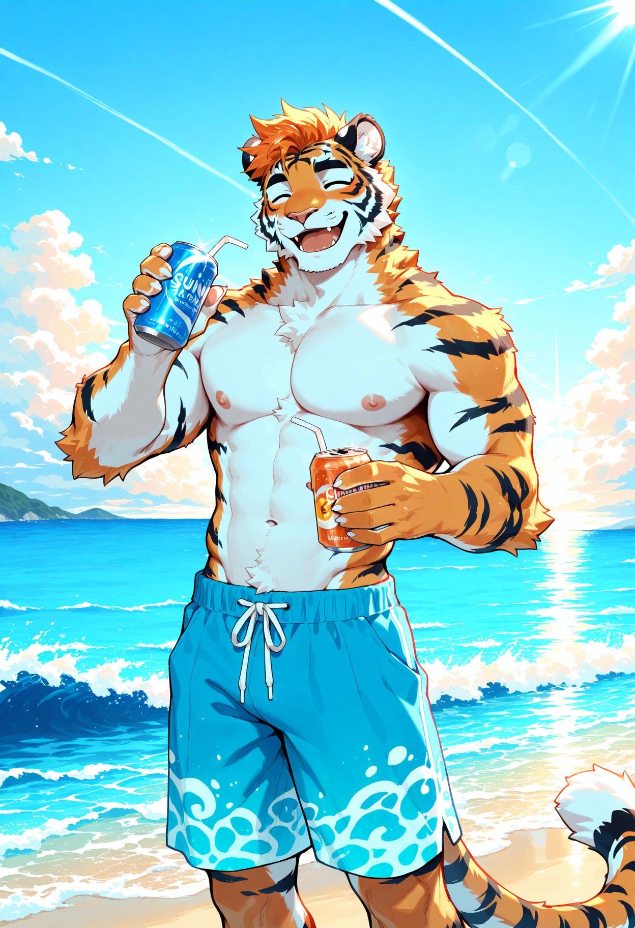 male tiger furry,  teenage boy,  slim athletic build by ReedVaughn on Tensor.Art