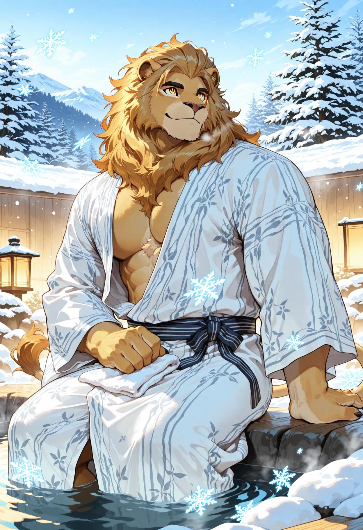 male lion furry,  young adult,  tall muscular build by ReedVaughn on Tensor.Art