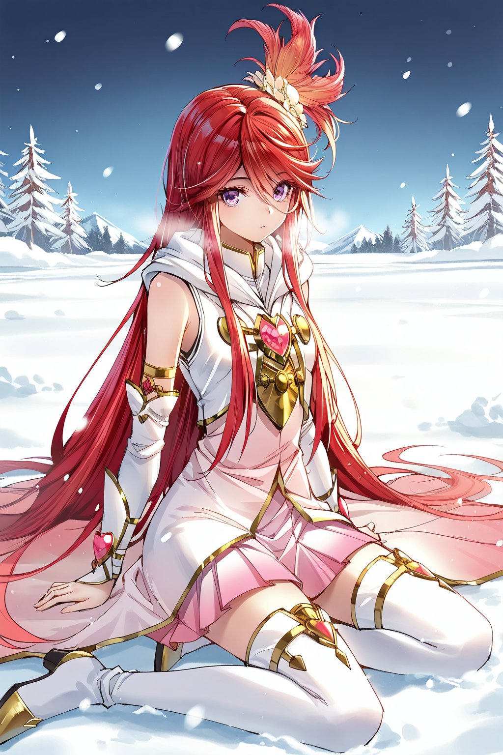 Snow,  Snow,  Sit on the ground by lijia on Tensor.Art