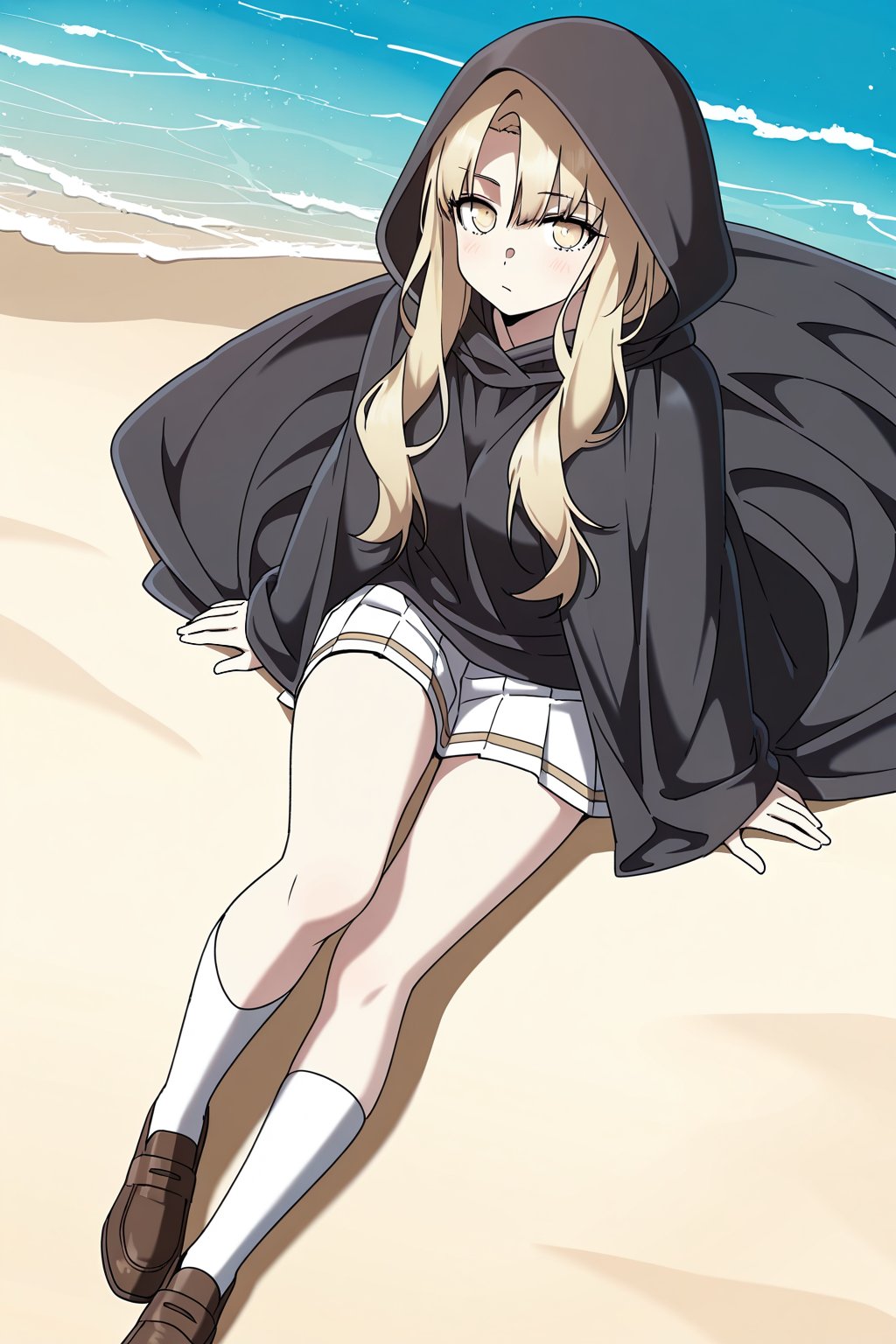on the beach,  on the beach,  Thigh exposed by lijia on Tensor.Art