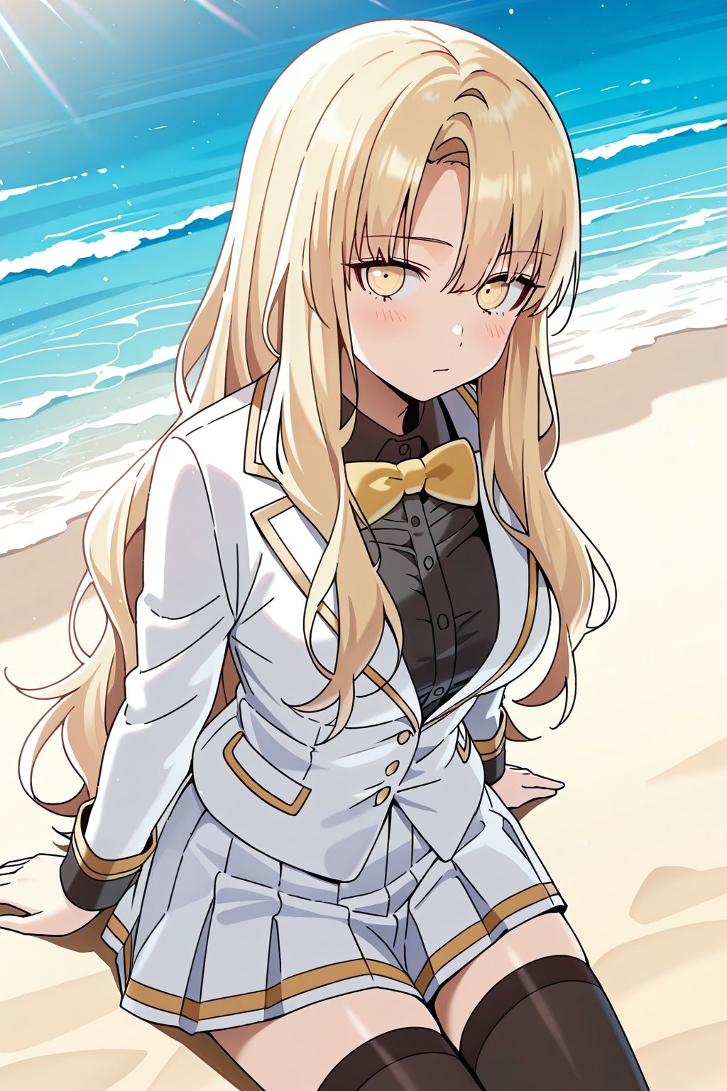 on the beach,  on the beach,  Thigh exposed by lijia on Tensor.Art