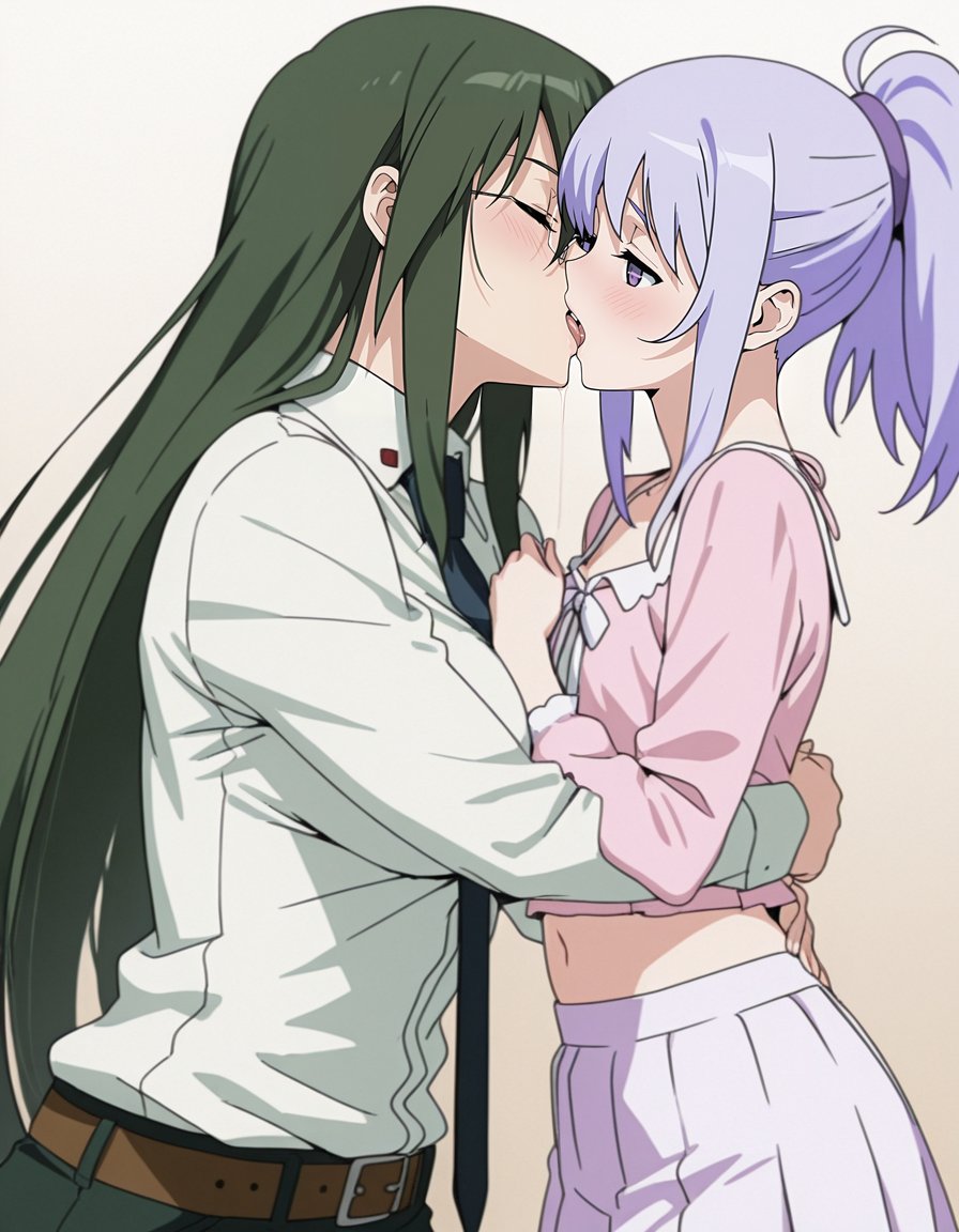 multiple_girls,  2girls,  simple background by 00x0 on Tensor.Art