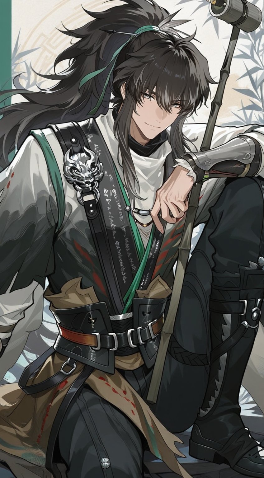 1boy,  solo,  ((flat color)) by 小羽毛 on Tensor.Art