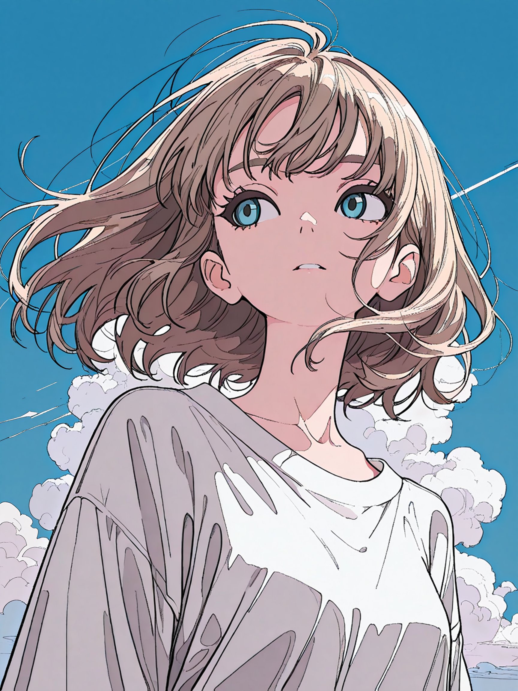 kogecha (style),  ligne claire,  1girl by user_866065275592649783 on Tensor.Art