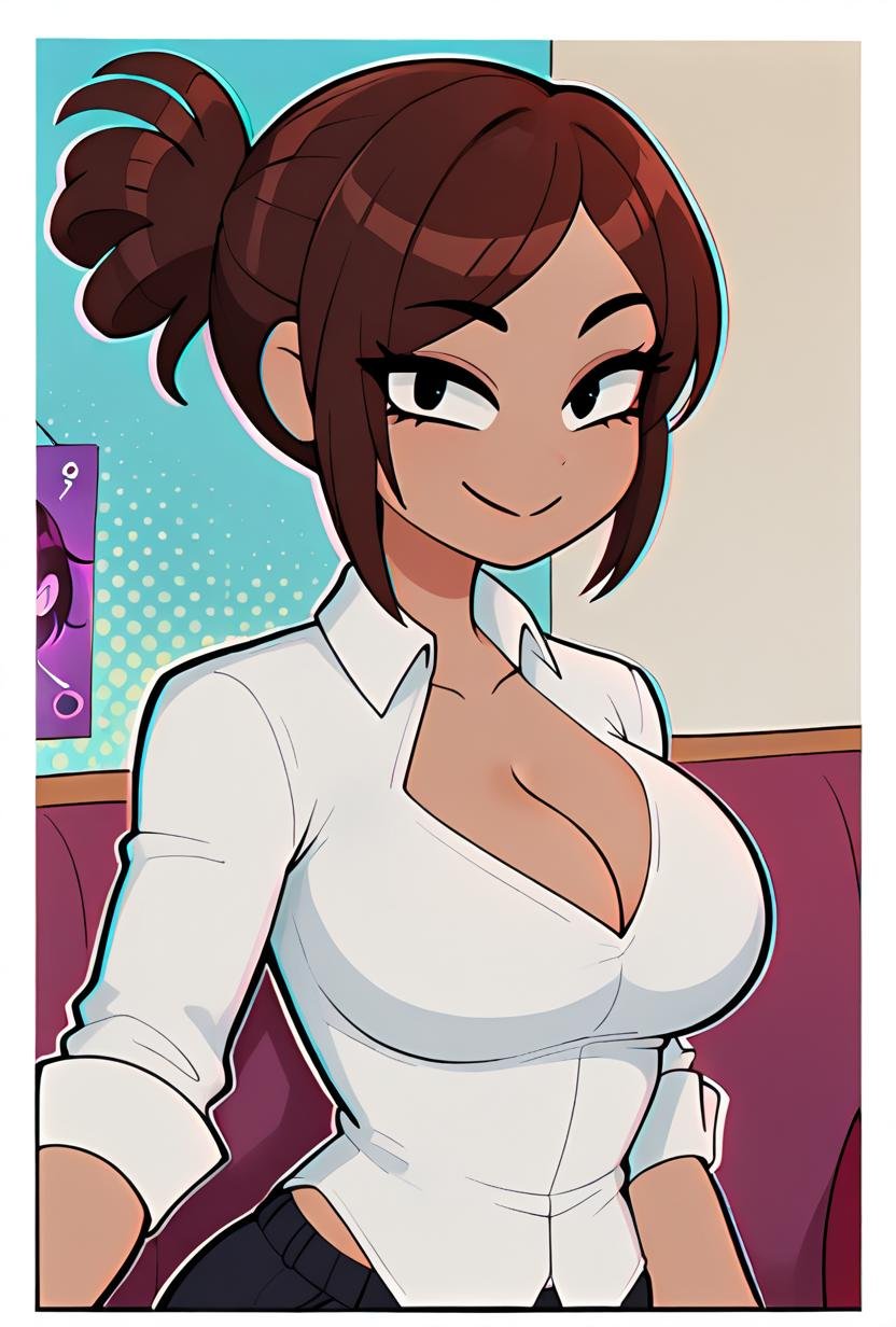 shadmanlatinamom,  brown hair,  breasts by xmattar on Tensor.Art