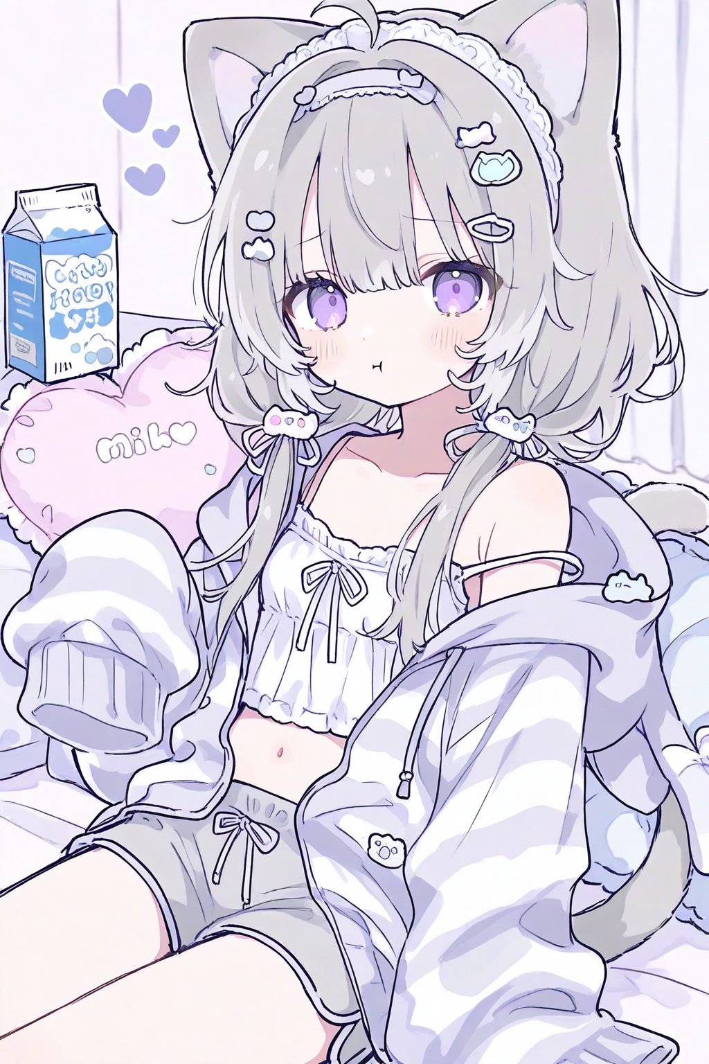 1girl,  :t,  ahoge by 13ep on Tensor.Art
