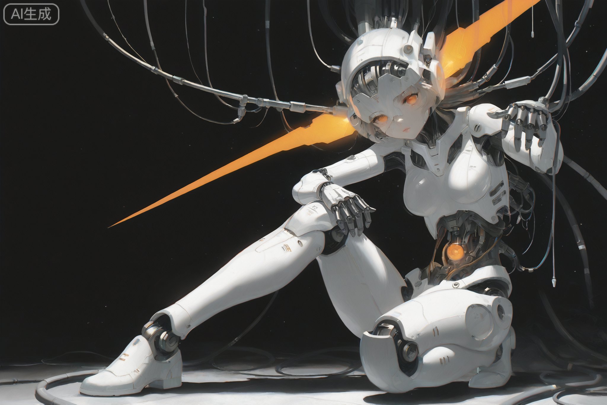 Solo,  whole body,  Stretch your arms and open your hands by 初玖玖 on Tensor.Art
