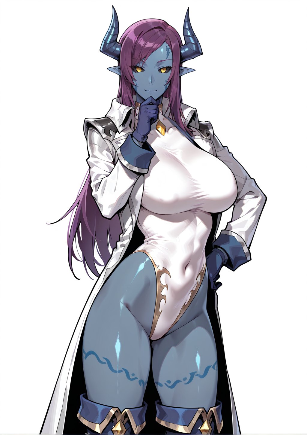Shurette,  colored skin,  blue skin by カボチャ on Tensor.Art