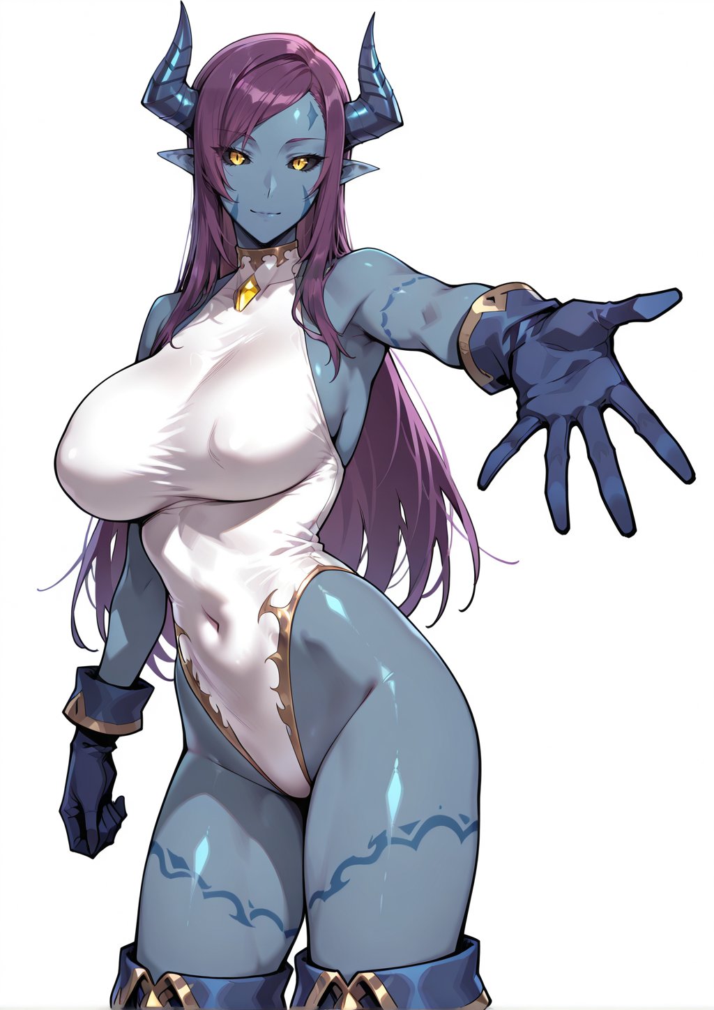Shurette,  colored skin,  blue skin by カボチャ on Tensor.Art