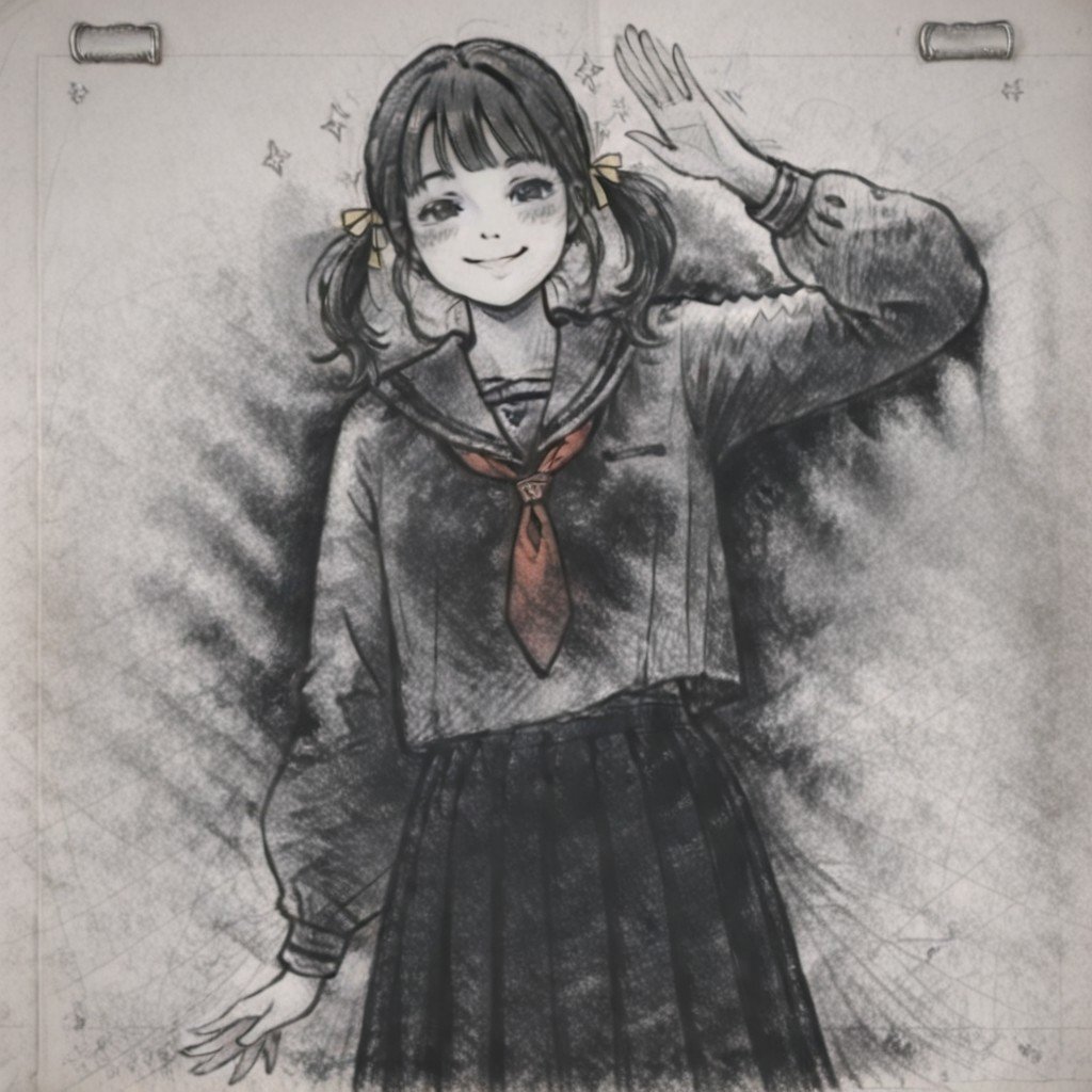 1girl,  solo,  textured paper by BomBarda  on Tensor.Art