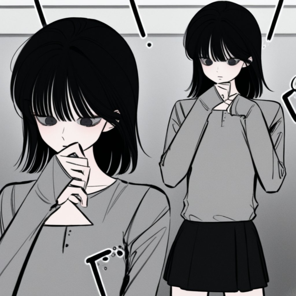 medeuim hair,  black eyes,  bangs by Noah007 on Tensor.Art