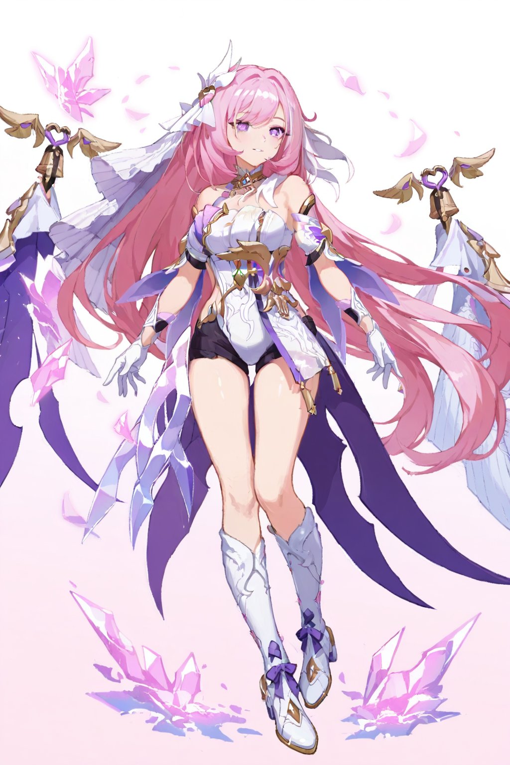 elysia \(honkai impact\),  Elysiaren,  clothes: Elysiaren white-and-purple dress by lijia on Tensor.Art