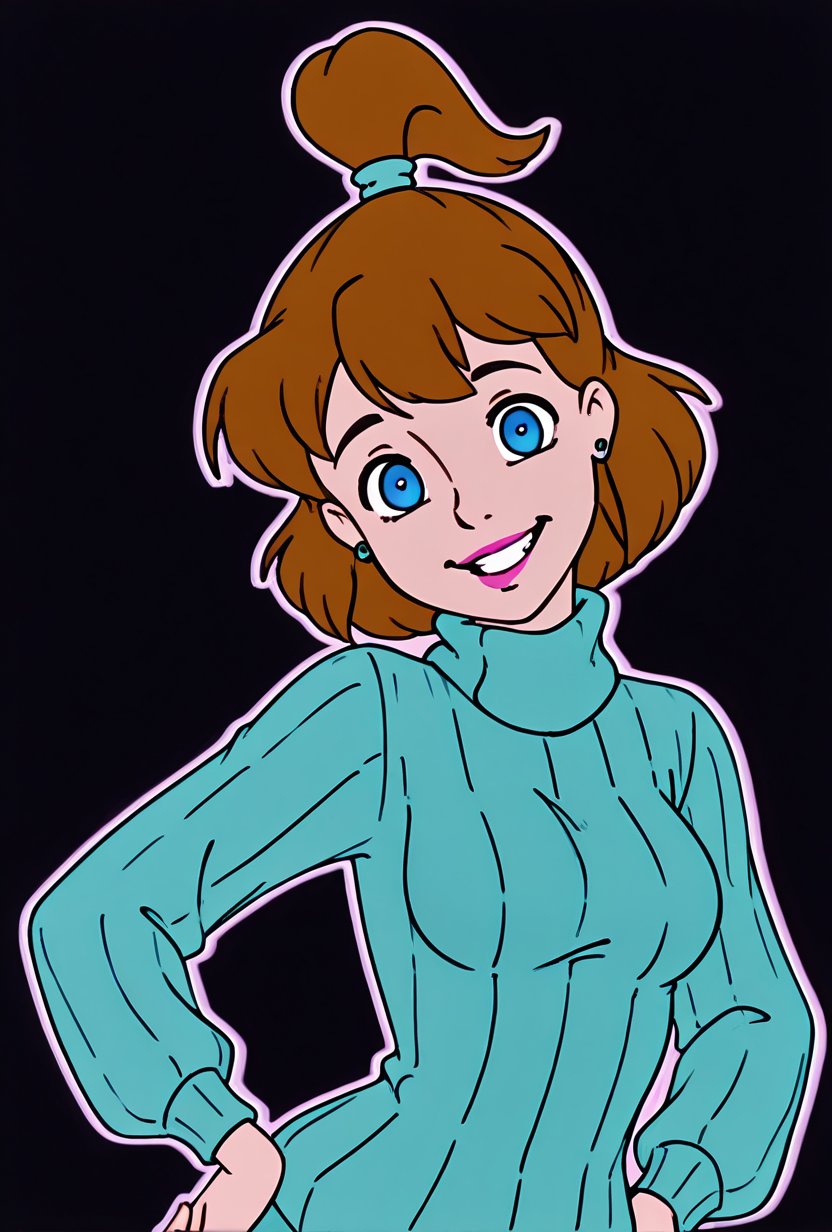 smile,  looking at viewer,  hands on hips by xmattar on Tensor.Art