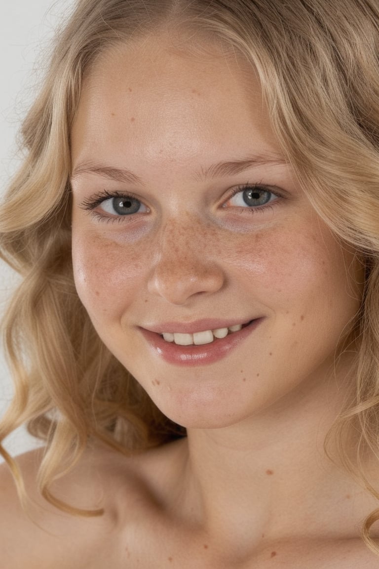 Youthful female portrait,  smile,  long hair by VYBE virtual model agency  on Tensor.Art