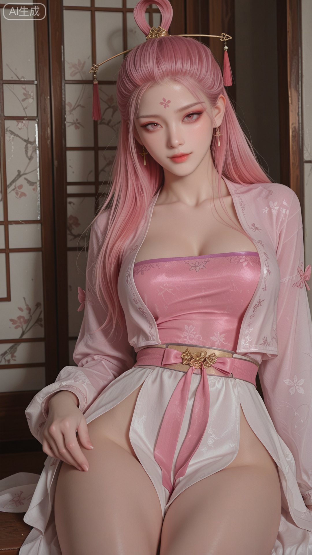 SN clothes,  pink_hair,  solo by 月恋-❀ on Tensor.Art