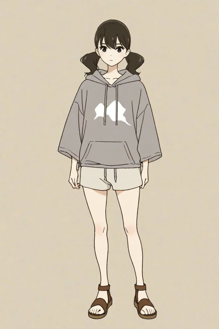 yoko_hinageshi,  yoko_hoodie,  grey hoodie by daretoku-2 on Tensor.Art