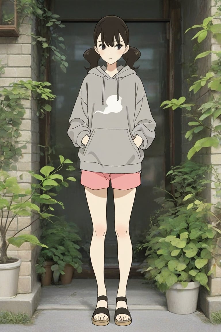 yoko_hinageshi,  yoko_hoodie,  grey hoodie by daretoku-2 on Tensor.Art