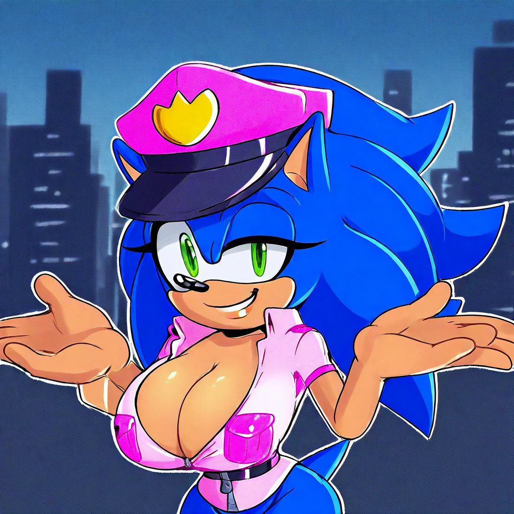 FEM_Sonic(character),  female,  blue body by Hoodie on Tensor.Art
