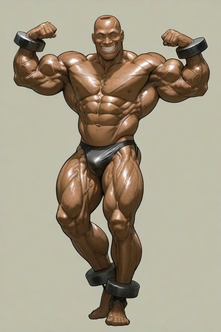 adon_samson,  dark tan,  hyper_muscular_male by daretoku-2 on Tensor.Art