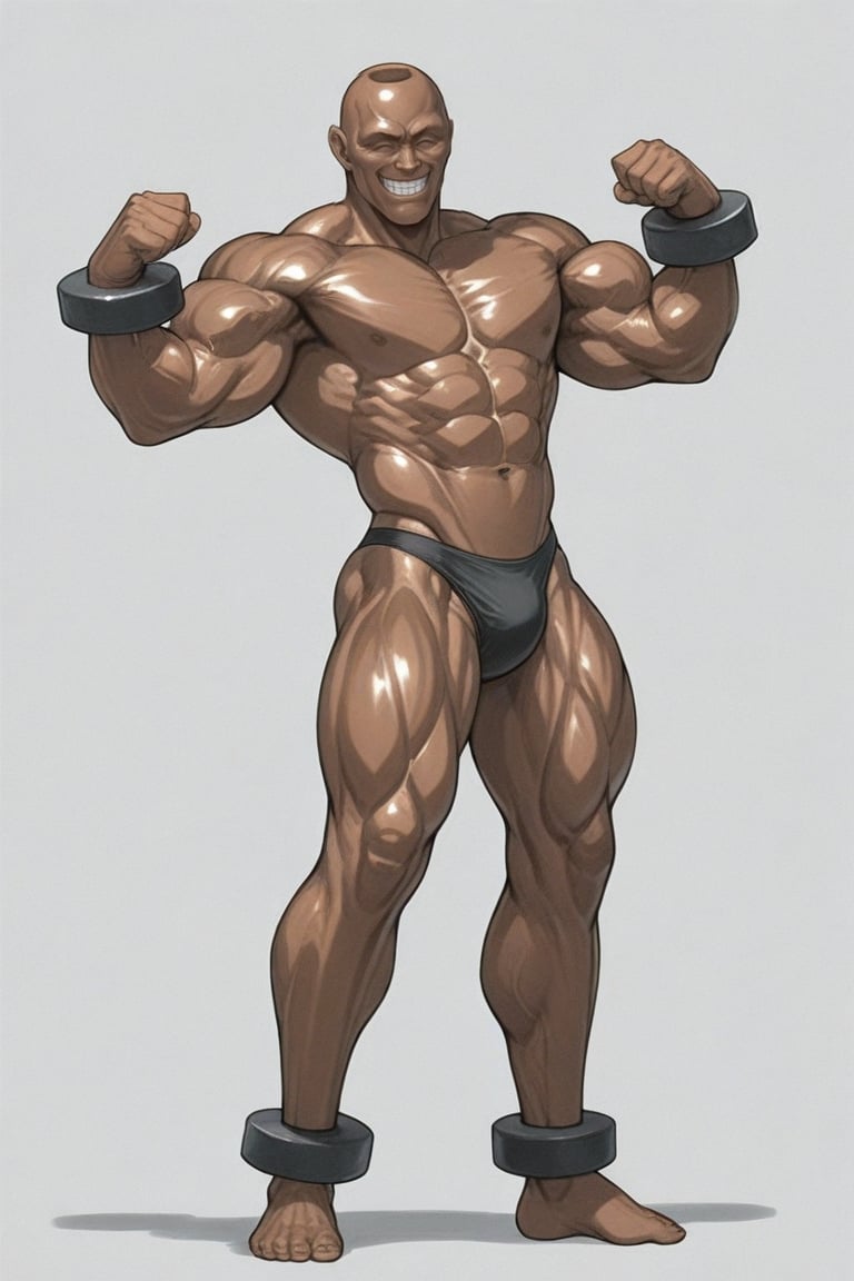 adon_samson,  dark tan,  hyper_muscular_male by daretoku-2 on Tensor.Art