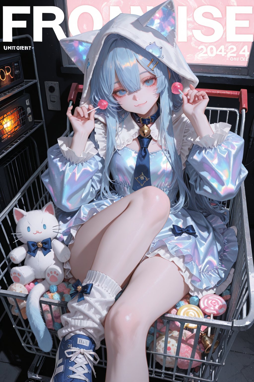 1girl,  shopping cart,  stuffed by YUEYUEAI月月AI on Tensor.Art