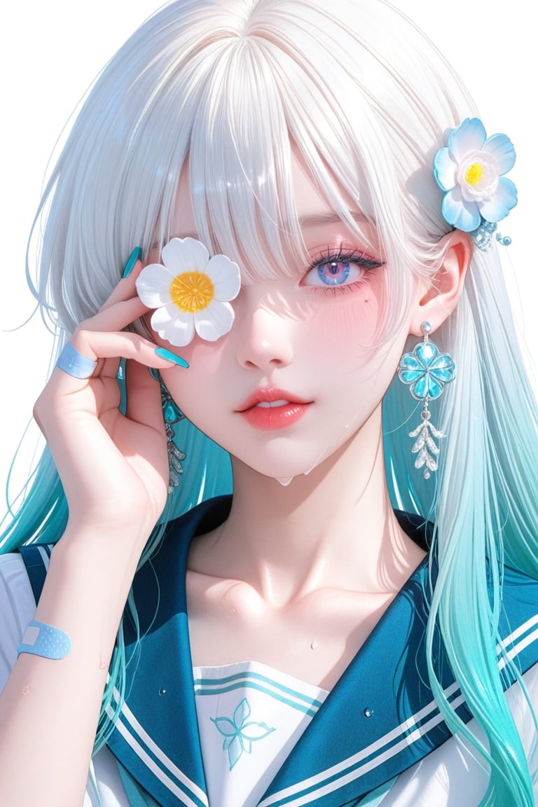 1girl,  solo,  flower by DQ on Tensor.Art