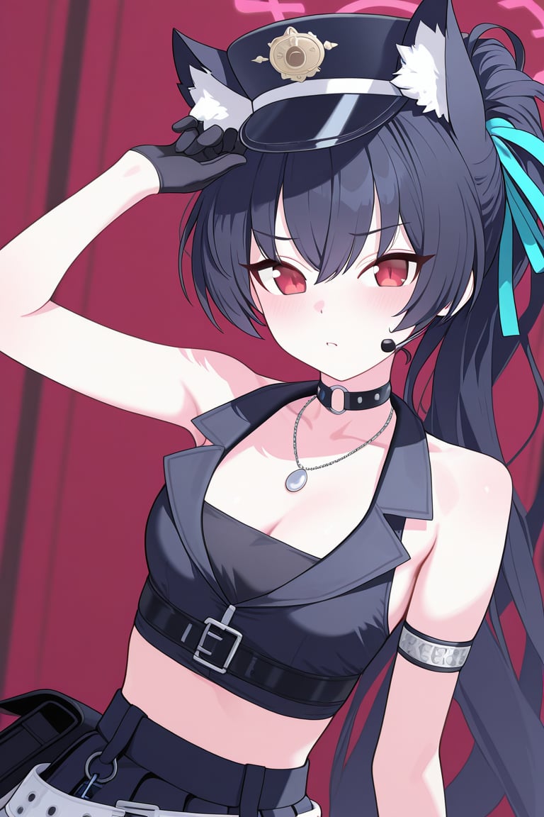 Idolserika(blue archive),  black hair,  ribbon by Am R on Tensor.Art