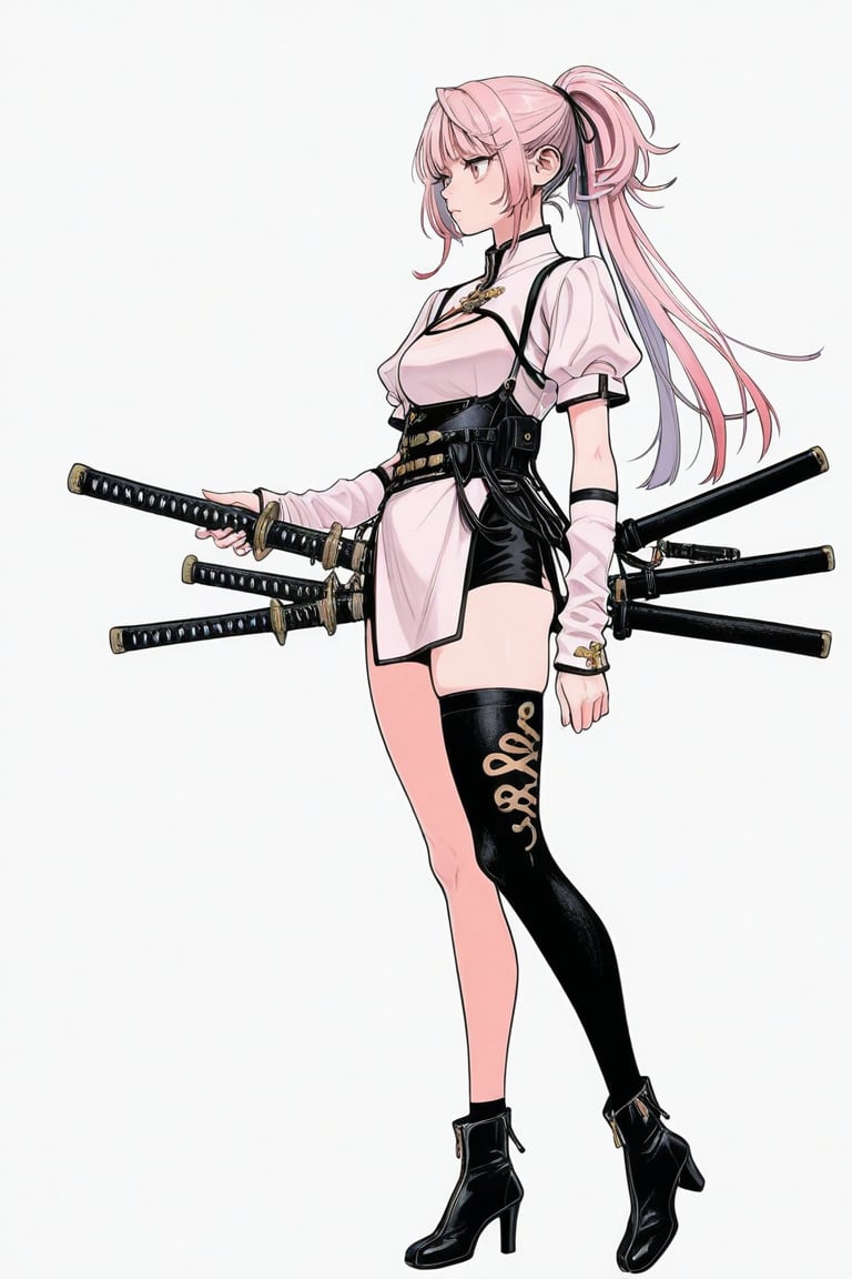nei_takarai,  pink hair,  ponytail by daretoku-2 on Tensor.Art