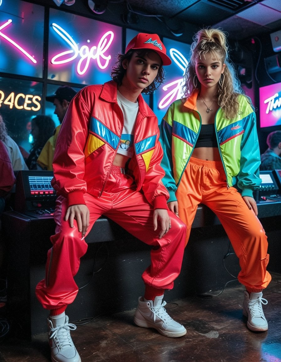 eh80s2,  80s style 80s-themed nightclub,  Flashing lights by Electric Dreams on Tensor.Art