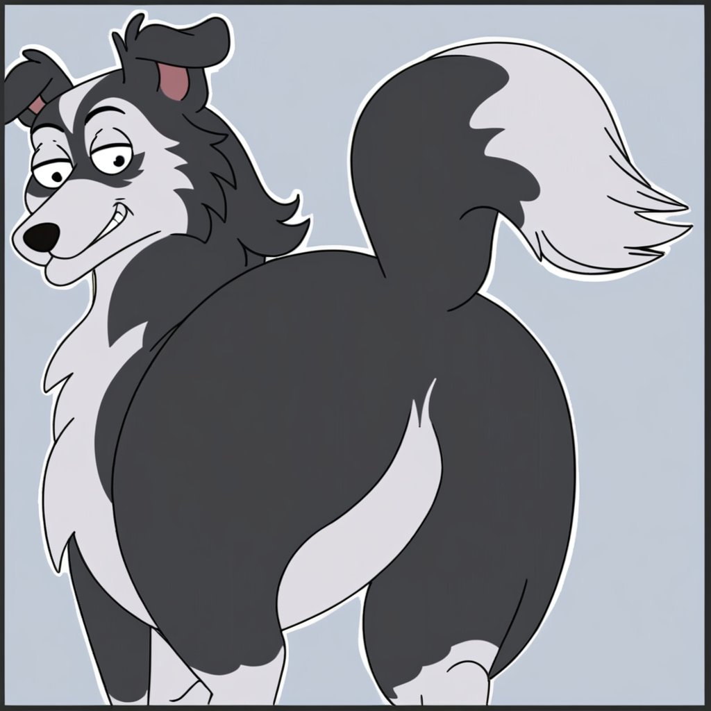 border collie bitch,  Feral,  solo by Xposing_Organisms on Tensor.Art