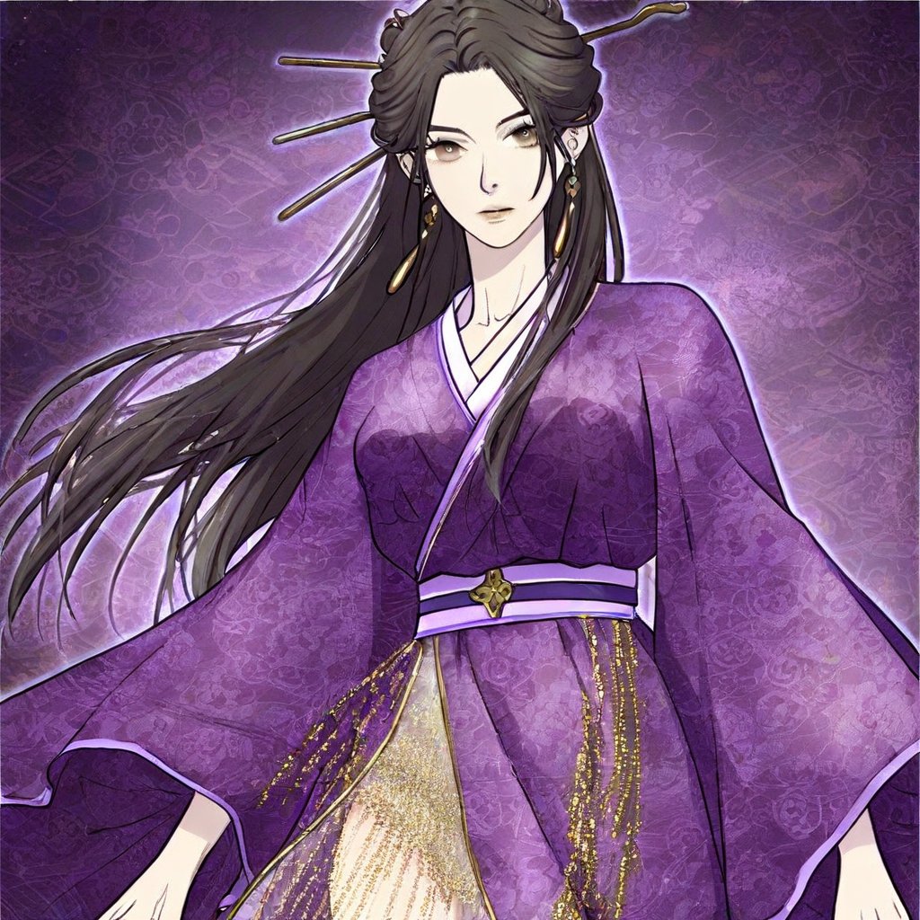long hair,  black hair,  partially tied hair by Noah007 on Tensor.Art