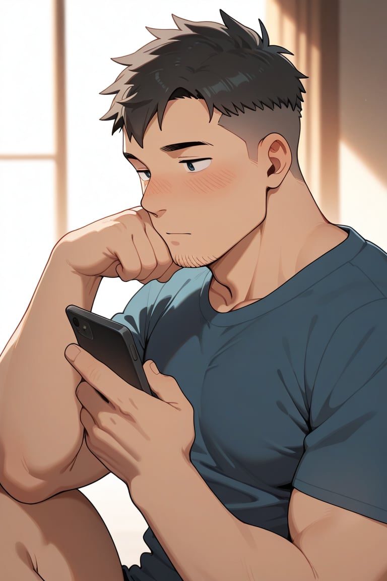 short hair,  undercut,  stubble by SushiCreative (Sushirou) on Tensor.Art